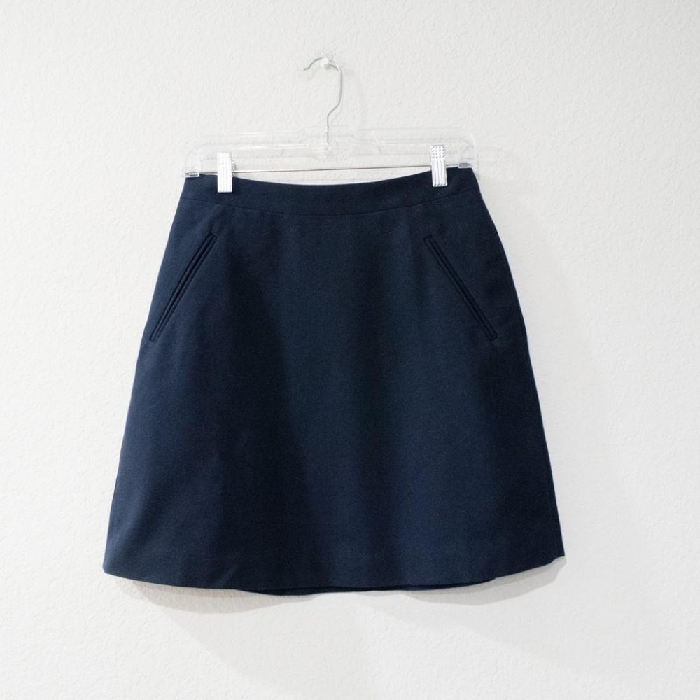 J. Crew Barbadine Skirt Size 2 Blue - Picture 2 of 6
